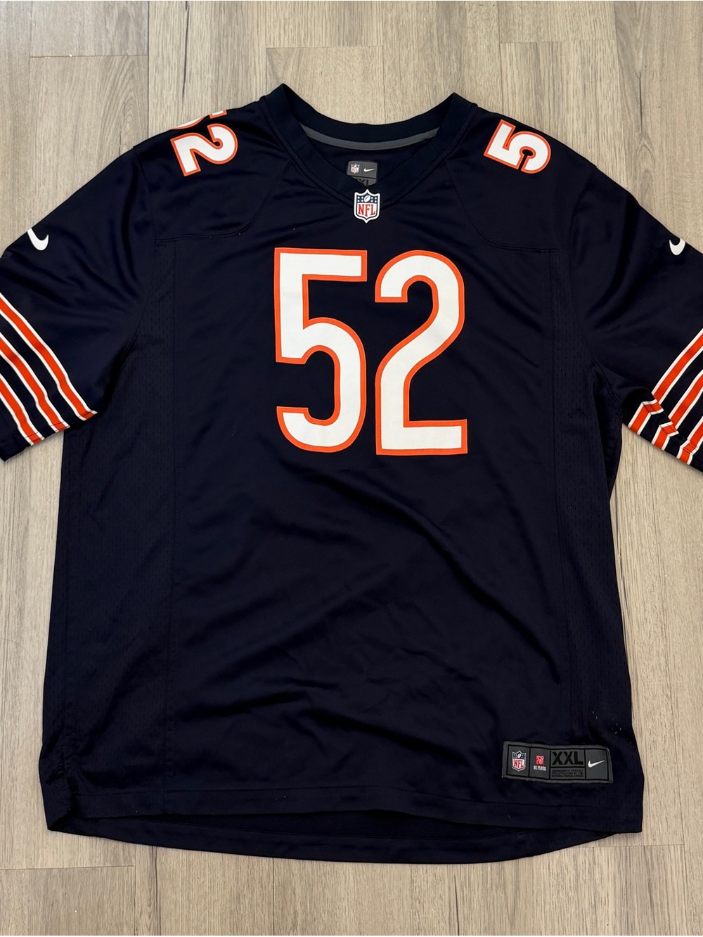 NFL Navy and Orange #52 Men's Football Jersey